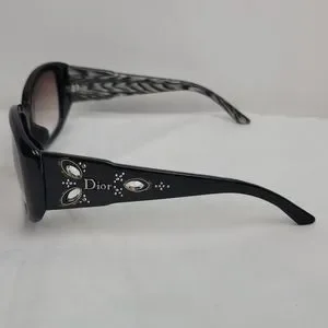 Dior Strassy 1 Logo Black Acetate Square Crystals Gradient Lenses EXPENSIVE CHRISTIAN DIOR CRYSTAL STRASSY 1 UNISEX SUNGLASSES  main image 3